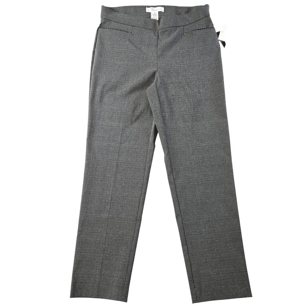 89TH‎ + MADISON Pants Womens M Gray Ponte Ankle Comfort Waist Pull On Pockets